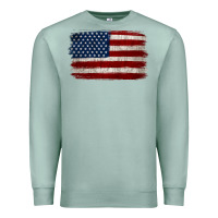 Seafoam Distressed American Flag Premium Sweatshirt - Jasminsmagicworld