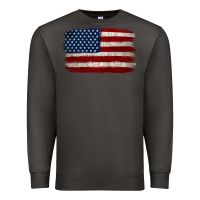 Smoke Distressed American Flag Premium Sweatshirt - Jasminsmagicworld