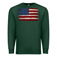 Sports Green Distressed American Flag Premium Sweatshirt - Jasminsmagicworld