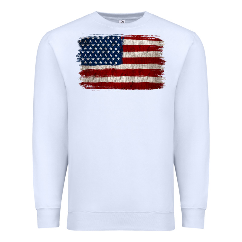 Distressed American Flag Premium Sweatshirt by Jasminsmagicworld | Teevron