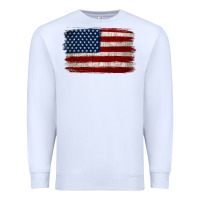 White Distressed American Flag Premium Sweatshirt - Jasminsmagicworld