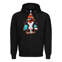 Black baby calf arrowhead Zipper Hoodie - Jasminsmagicworld