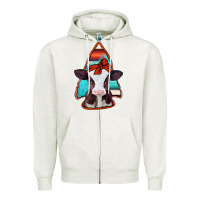 Oatmeal Heather baby calf arrowhead Zipper Hoodie - Jasminsmagicworld