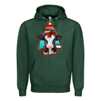 Sports Green baby calf arrowhead Zipper Hoodie - Jasminsmagicworld