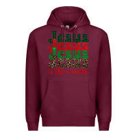 Burgundy jesus is the reason Premium Hoodie - BarkalooDesign