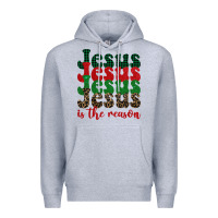 Heather Grey jesus is the reason Premium Hoodie - BarkalooDesign