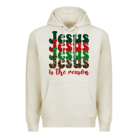 Oatmeal Heather jesus is the reason Premium Hoodie - BarkalooDesign