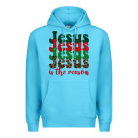Ocean Blue jesus is the reason Premium Hoodie - BarkalooDesign