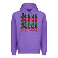 Purple jesus is the reason Premium Hoodie - BarkalooDesign