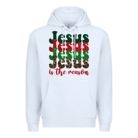 White jesus is the reason Premium Hoodie - BarkalooDesign
