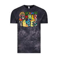 Cloud Black Summer Vibes Vintage Tee - CowhideDigitalArt