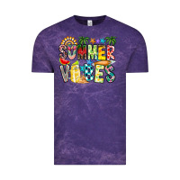 Cloud Purple Summer Vibes Vintage Tee - CowhideDigitalArt
