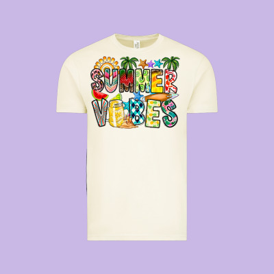 Summer Vibes Vintage Tee Designed By Cowhidedigitalart