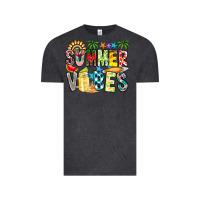 Vintage Black Summer Vibes Vintage Tee - CowhideDigitalArt