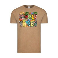 Vintage Coffee Summer Vibes Vintage Tee - CowhideDigitalArt