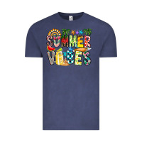 Vintage Denim Summer Vibes Vintage Tee - CowhideDigitalArt
