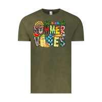 Vintage Olive Summer Vibes Vintage Tee - CowhideDigitalArt