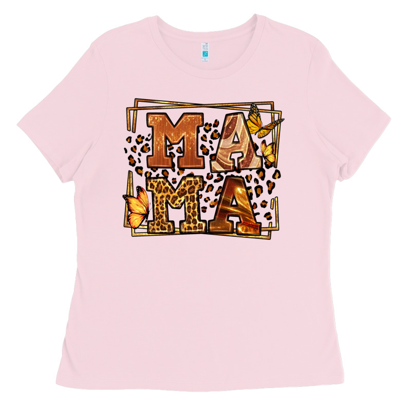 Melanin Leopard Frame Mama Mother's Day Ladies Tee by LillyAllenDesigns | Teevron