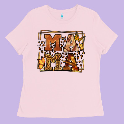 Melanin Leopard Frame Mama Mother's Day Ladies Tee Designed By Lillyallendesigns