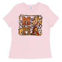 Bubblegum Pink Melanin leopard frame mama Mother's Day Ladies Tee - LillyAllenDesigns