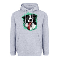 Heather Grey border collie Heavyweight Hoodie - Jasminsmagicworld