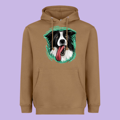 Border Collie Heavyweight Hoodie Designed By Jasminsmagicworld