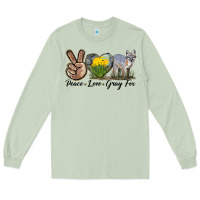Matcha Peace Love Gray Fox Long Sleeve Tee - LillyAllenDesigns