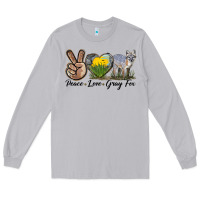 Moon Dust Peace Love Gray Fox Long Sleeve Tee - LillyAllenDesigns