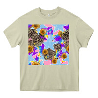 Mossy stars and sunflowers seamless pattern Heavy Core Tee - FaDigitalArtStudio
