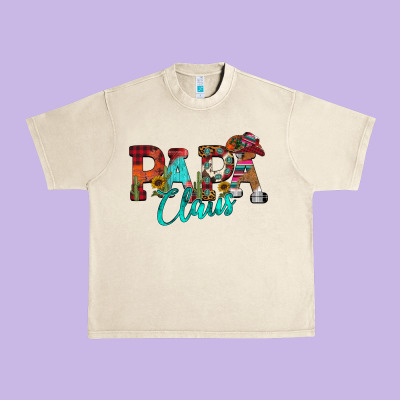 Papa Claus Urban Heavy Tee Designed By Cowhidedigitalart