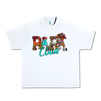 White Papa Claus Urban Heavy Tee - CowhideDigitalArt