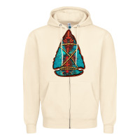 Sandshell turquoise glitter aztec arrowhead Zipper Hoodie - Jasminsmagicworld