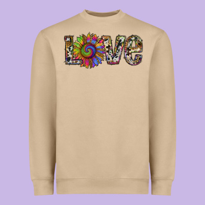 Tie Dye Sunflower Love Heavyweight Sweatshirt Designed By Ranaportraitstore