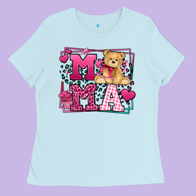Western Valentines Day Mama Mother's Day Ladies Tee Designed By Lillyallendesigns