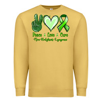 Antique Gold Peace Love Cure Non Hodgkins Lympoma Premium Sweatshirt - Jasminsmagicworld