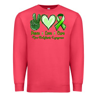 Cardinal Peace Love Cure Non Hodgkins Lympoma Premium Sweatshirt - Jasminsmagicworld