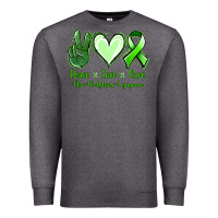 Charcoal Heather Peace Love Cure Non Hodgkins Lympoma Premium Sweatshirt - Jasminsmagicworld