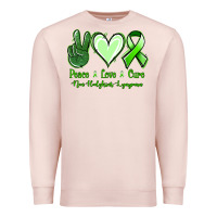 Pale Pink Peace Love Cure Non Hodgkins Lympoma Premium Sweatshirt - Jasminsmagicworld