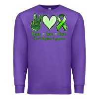 Purple Peace Love Cure Non Hodgkins Lympoma Premium Sweatshirt - Jasminsmagicworld