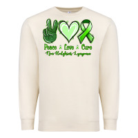 Sandshell Peace Love Cure Non Hodgkins Lympoma Premium Sweatshirt - Jasminsmagicworld