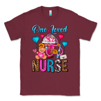Burgundy One Loved Nurse Valentines Day Frappe Coffee Classic Tee - FaDigitalArtStudio