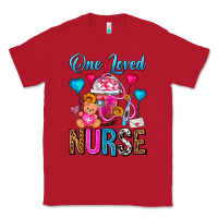 Red One Loved Nurse Valentines Day Frappe Coffee Classic Tee - FaDigitalArtStudio