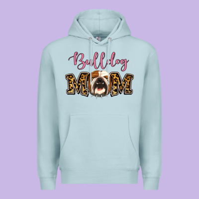 Bulldog Mom Premium Hoodie Designed By Jasminsmagicworld