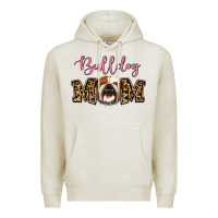Oatmeal Heather Bulldog Mom Premium Hoodie - Jasminsmagicworld