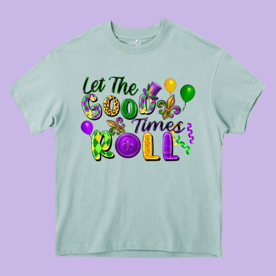 Let The Good Times Roll Heavy Core Tee Designed By Fadigitalartstudio