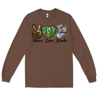 Chestnut peace love koala Long Sleeve Tee - LillyAllenDesigns