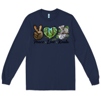 Navy peace love koala Long Sleeve Tee - LillyAllenDesigns