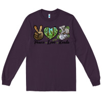 Plum peace love koala Long Sleeve Tee - LillyAllenDesigns