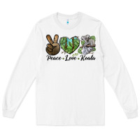 White peace love koala Long Sleeve Tee - LillyAllenDesigns
