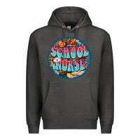 Charcoal Heather western groovy school nurse Premium Hoodie - BarkalooDesign